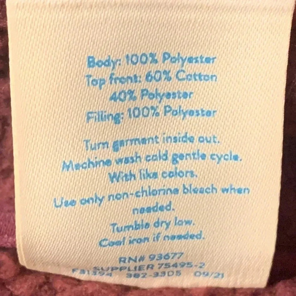 Thereabouts Girls Faux Fur Pullover Jacket Burgundy Plus Size Size 22.5, 3XL - Picture 11 of 12